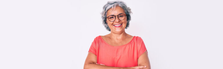 Old lady smiling