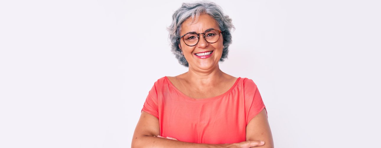 Old lady smiling