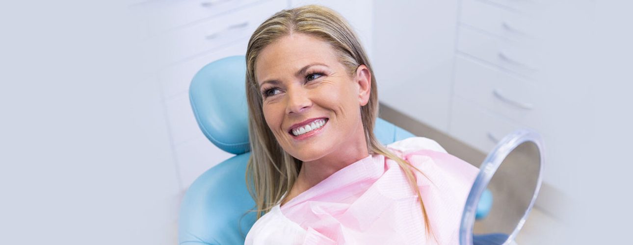 patient after her dental treatment